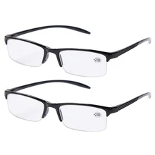 2x очки для чтения, повседневное использование, для чтения, полуоправа, очки, Брендовые очки, мужские, женские, черные, коричневые цвета, очки, Новинка