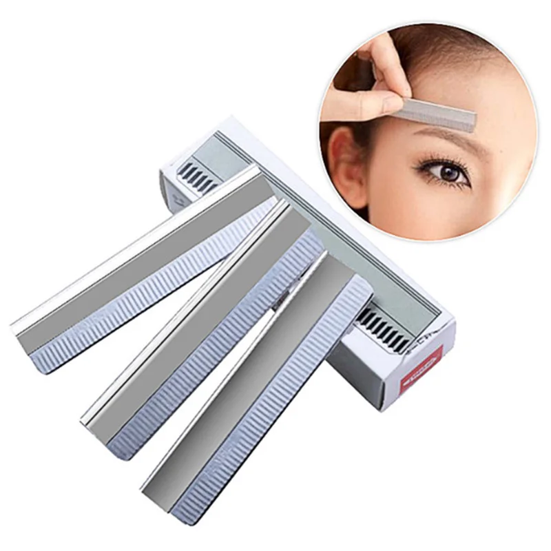 10Pcs-Stainless-Steel-Eyebrow-Blade-Razor-Sharp-Eyebrow-Trimmer-Replace-Blade-Shaver-Knife-Face-Hair-Remover