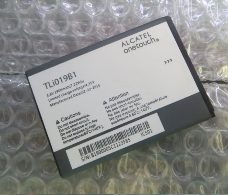 

3.8V batteries Rechargeable Li-ion Li-polymer Built-in lithium polymer battery for TLI019B1 Alcatel One Touch 1900MAH