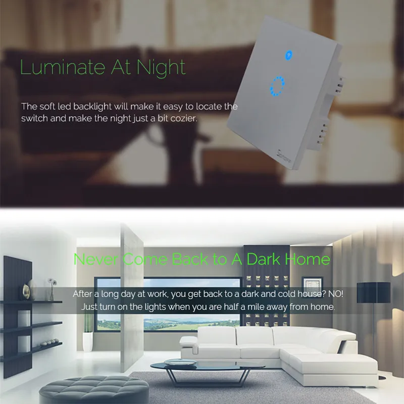 Sonoff T1 Wireless Wifi Wall Light Switch Rf App Touch