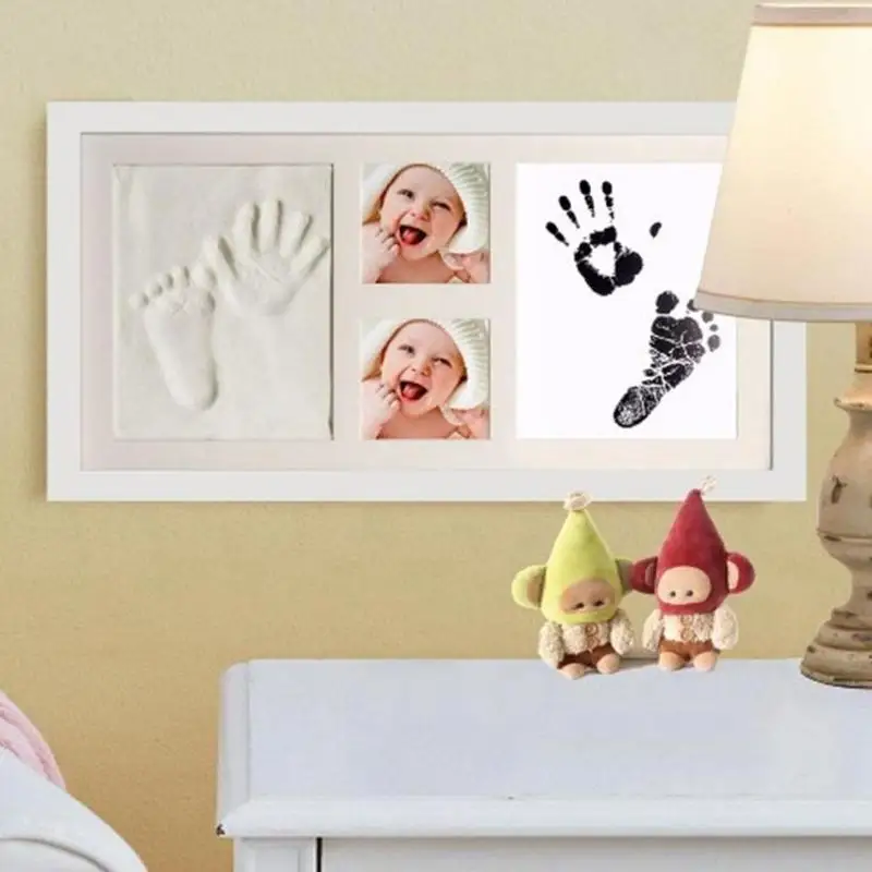 Многофункциональный Детский отпечаток ноги производители нетоксичные Babyprints новорожденный отпечаток руки ребенка ноги фото рамка комплект подарок