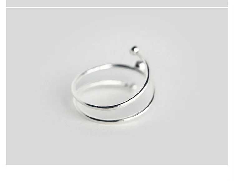 Trustdavis,, Настоящее серебро 925 пробы, модные женские кольца с двумя спиральными бусинами, размеры для девушек-подростков DA128