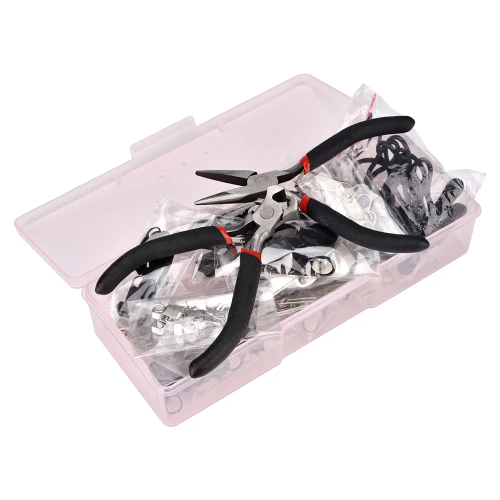 Zipper Repair Kit Zipper Replacement Rescue Install Pliers Tools Nylon Cord Zipper Pulls Fixer Non-slip Gripper with Travel Box (9)