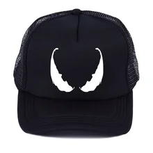 Mesh Trucker шапки Venom крутые летние уличные хип-хоп бейсболки мужские шапки Индивидуальность Мода wo Мужская кепка дышащий оттенок