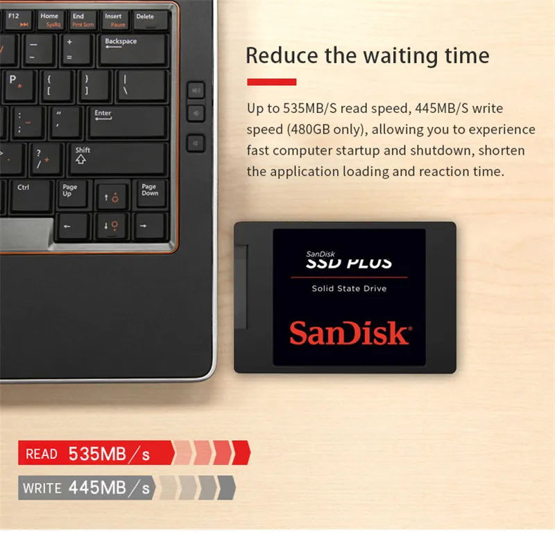 SanDisk SSD PLUS Внутренний твердотельный накопитель 120 ГБ 240 ГБ 480 ГБ SATA III 2," жесткий диск твердотельный диск SSD для настольного ноутбука