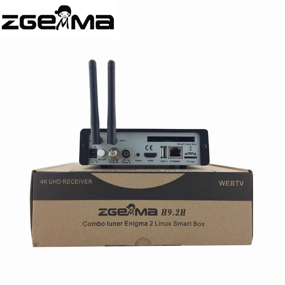 2 шт./лот в формате 4K UHD Zgemma H9.2H комбо DVB S2X + T2/C спутниковый ТВ коробка Linux E2 IPTV