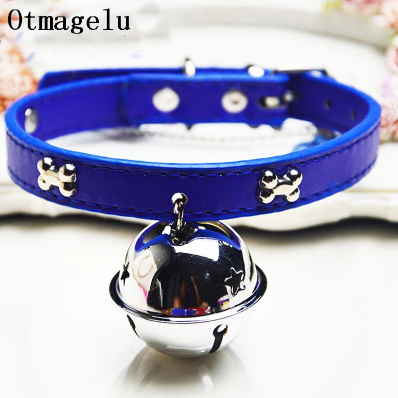 prativerdi High-quality Adjustable Pet Collar With Bells PU Material For PuppyAnimal Cat Dog Cute Collars Pet Shop Accessories1