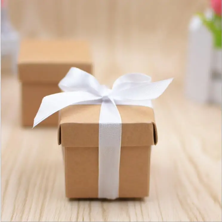 Details about   100x Kraft Paper Gift Favor Boxes Party Jewelry Wedding Soap Wrap Candy Packing 
