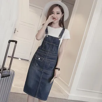 

New Summer Style Women Dresses Plus Size Fashion Solid Causal Slim Solid Vest Jeans Dress For Women Larger Denim One-Piece S-5XL