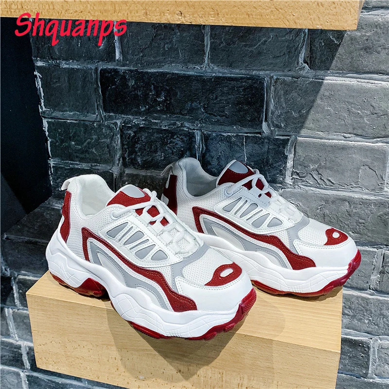 Женская обувь; кроссовки для баскетбола на платформе со шнуровкой; scarpe donna; роскошная дизайнерская обувь; Trampki Damskie Tenis Mujer; Повседневная обувь; chaussures femme 40