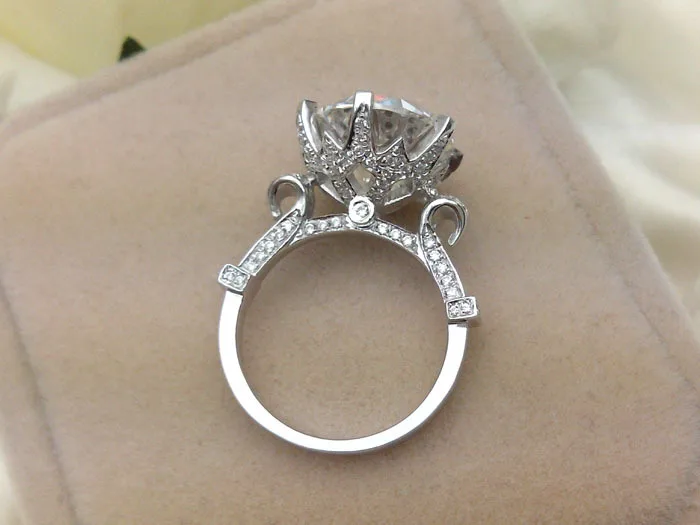 Magnificent 3ct Synthetic Diamonds Wedding Rings For Women Solid Magnificent 3ct Synthetic Diamonds Wedding Rings For Women Solid Sterling 925 Silver White Gold Color Ring Gift Friend In Bands From Jewelry