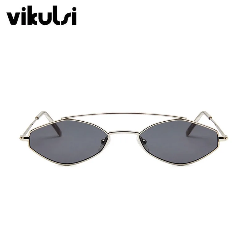 Милые сексуальные женские солнцезащитные очки кошачий глаз новые ретро маленькие двойные солнечные очки кошачий глаз женские винтажные Оттенки для женщин UV400 - Цвет линз: D879 silver grey