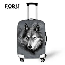 FORUDESIGNS 3D Renard Loup Animaux Imprime Bagages Cas De Protection Couvre Pour 18-30 Pouce Chariot Élastique Couvercle de Valise Étanche