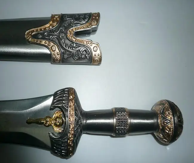 

S0101 MINIATURE GLADIUS ROMAN GLADIATOR SABER SWORD W/ DETAIL TOTEM 16"