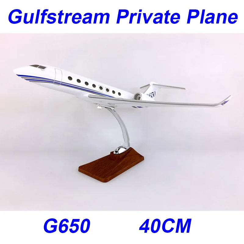 

1/133 Scale 40CM Airplane Model Toys G650 Gulfstream Aircraft Model Diecast Plastic Resin Alloy Plane W Base Display Collective