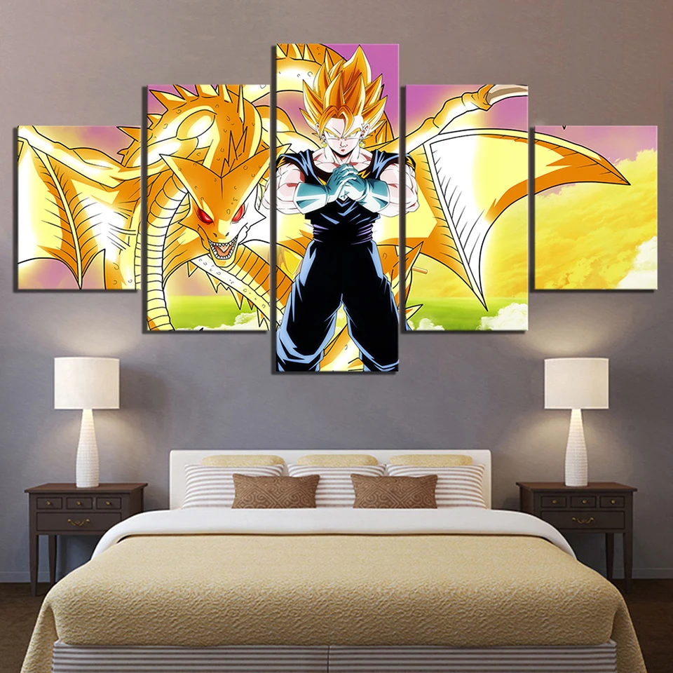 Wall-Art-Canvas-Print-Painting-5-Pieces-Dragon-Ball-Goku-Picture-Animation-Posters-Home-Decor-Living (2)