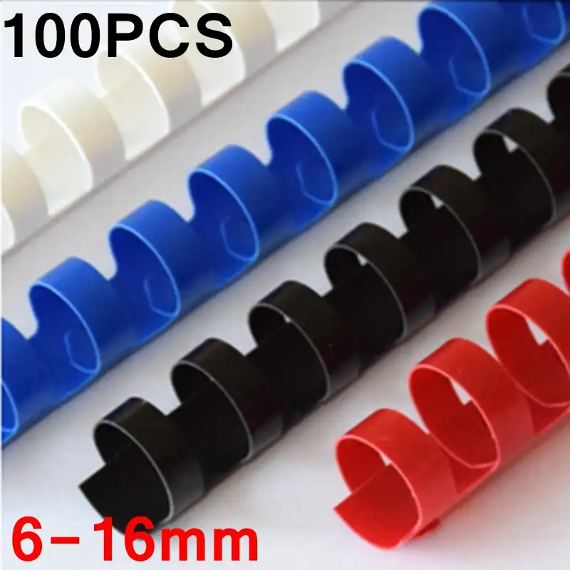 Deli PVC Binding Strips 10 Holes Comb Binding Machine Binder Suppliers 100PCS/LOT 3825/3826/3828