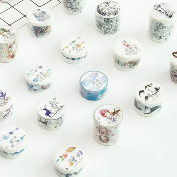 

1 Pcs Kawaii Colorful Painting Color Washi Tape Adhesive Tape DIY Scrapbooking Sticker Label Masking Craft Tape Gift