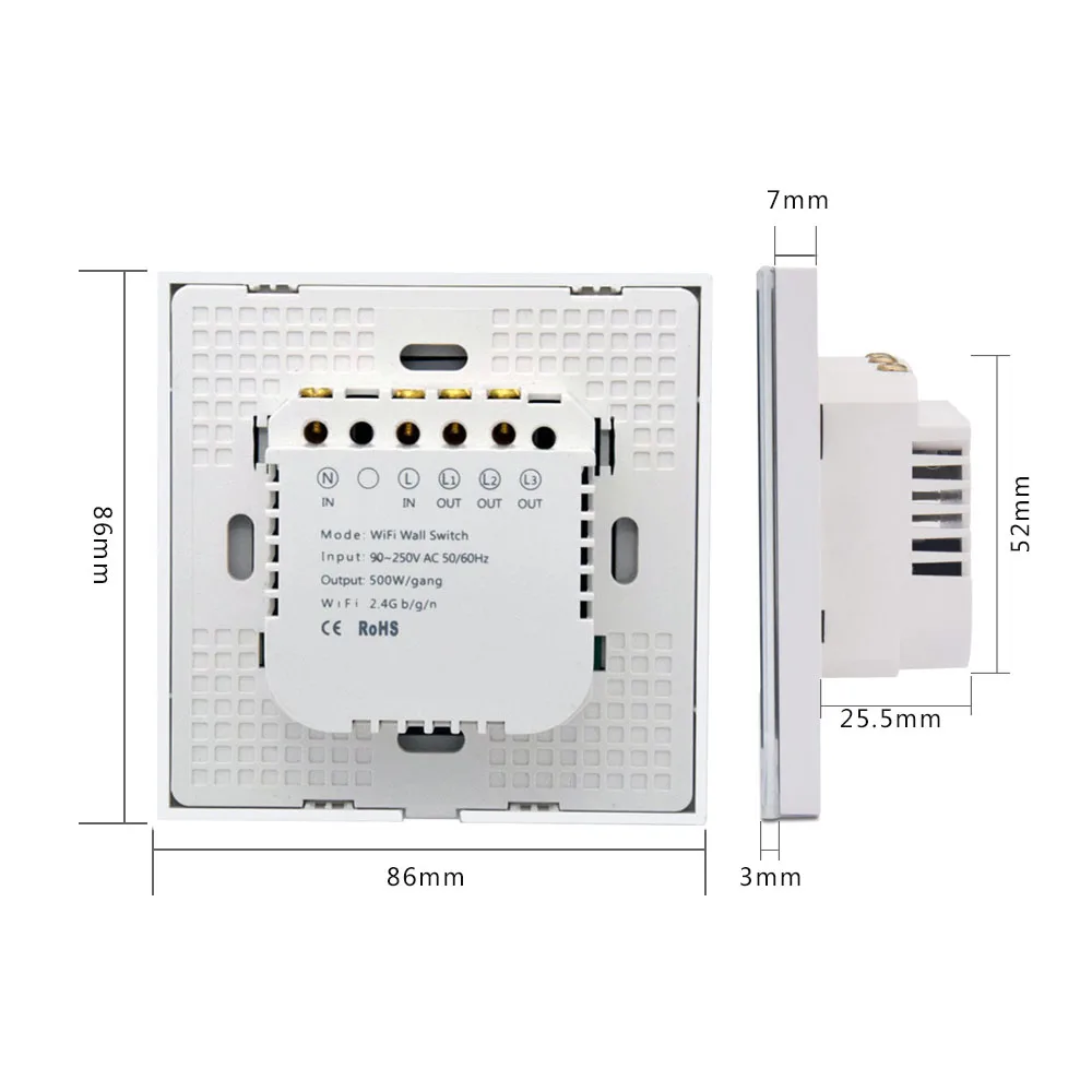 EJLINK Wifi Smart выключатель света Touch/WiFi/APP удаленного Управление стены сенсорный Умный