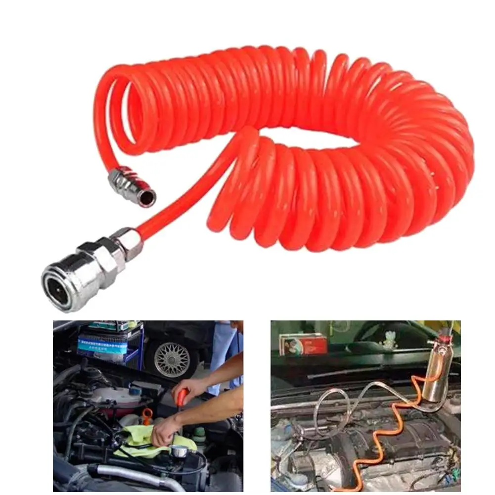

12M Air Compressor Pipe Hose Telescopic Spring Spiral Tube with Quick Connector