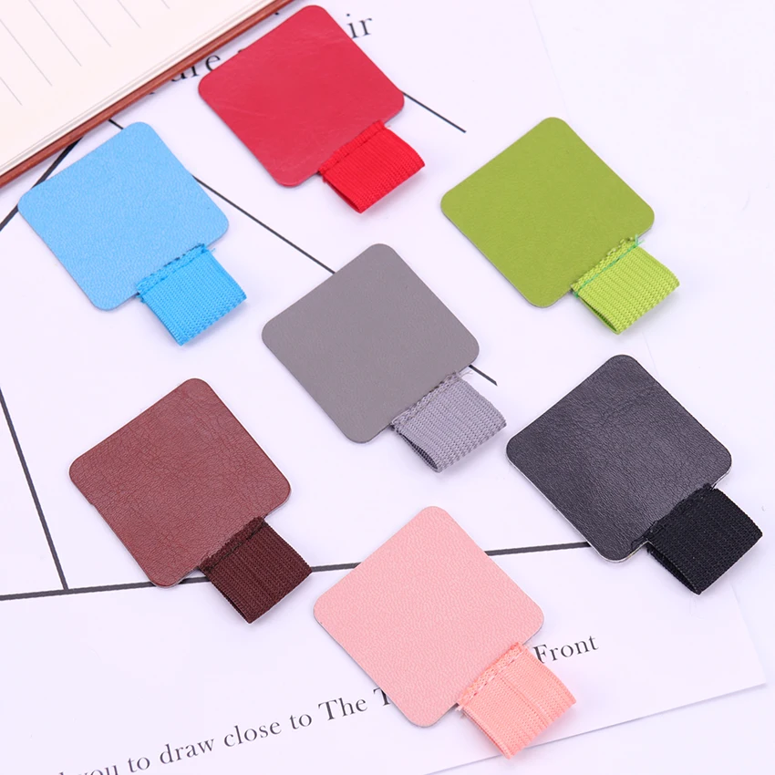 10 farben Selbst-Adhesive PU Leder Stift Clip Bleistift Elastische Schleife  Halter Für Notebooks Zeitschriften - AliExpress