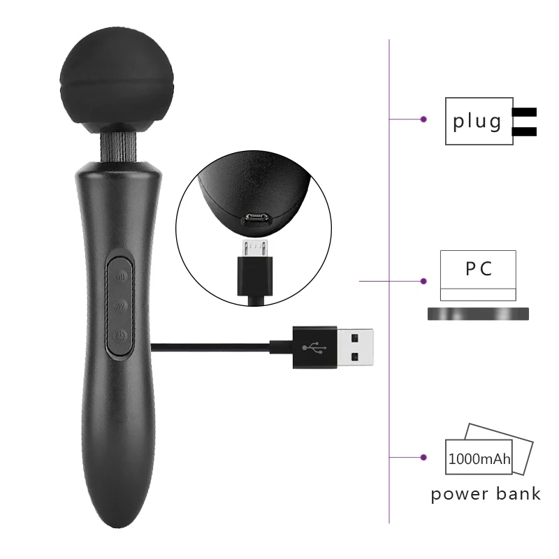 20 Мульти USB зарядное устройство Перезаряжаемые AV Волшебная палочка Мощный