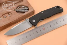 JUFULE Made Lionsteel TRE M390 carbon fiber Titanium ball bearing Tactical Flipper folding camp outdoor EDC