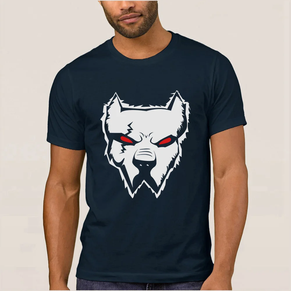 Wild Dog Face T Shirt For Men Short Sleeve Letter Loose T-Shirt 2018 Camisas Plus Size 3xl Awesome Top Quality |
