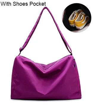 Purple With Shoes Ba Коврик для йоги, сумки для спортзала, туфли для фитнеса, спортивная сумка для женщин и мужчин, тренировочный gymtas bolsa, сумки для путешествий XA656WA - Цвет: Purple With Shoes Ba