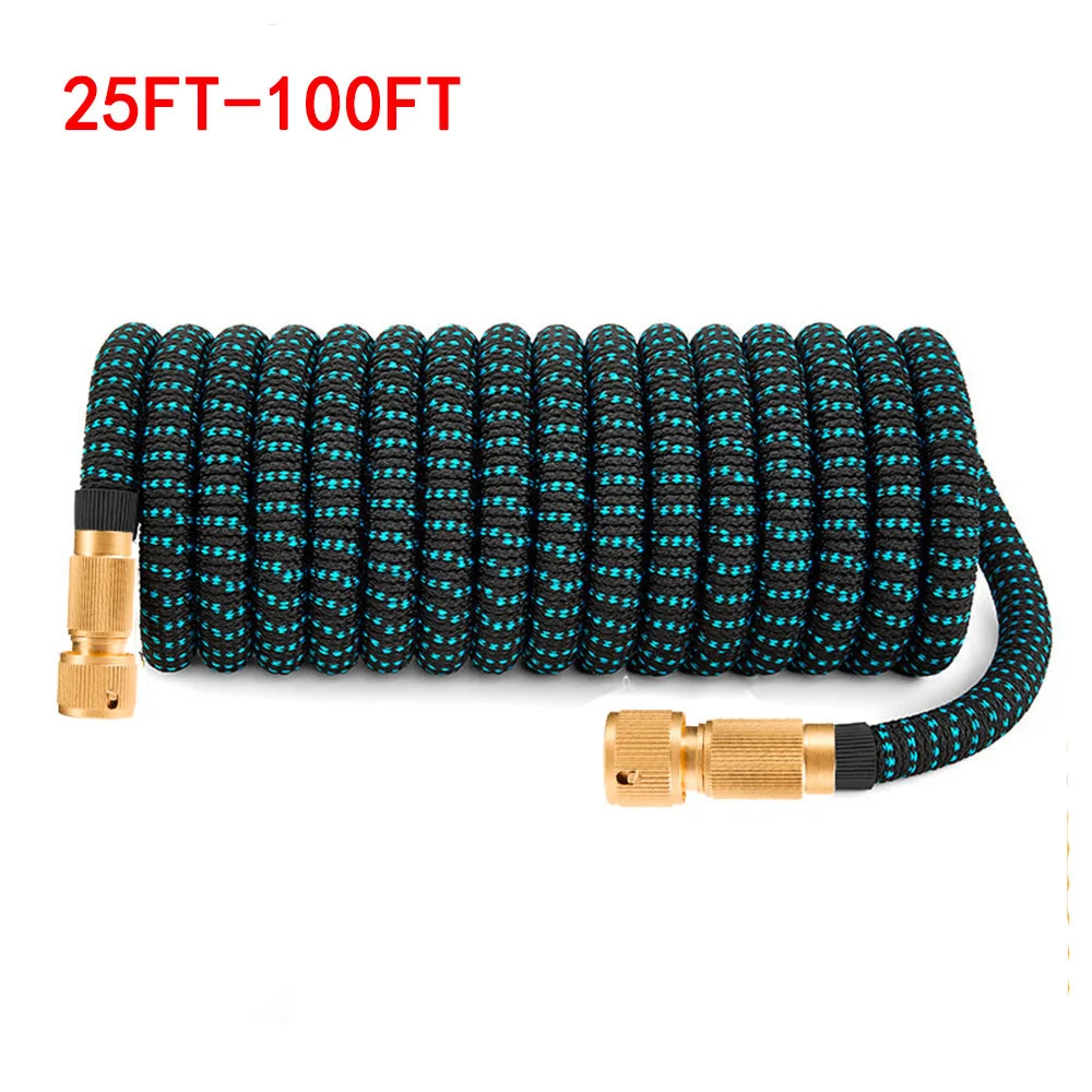 Skup 25FT 100FT wąż ogrodowy rozciągliwy wąż do podlewania elastyczny rozsuwany wąż do mycia samochodu narzędzia ogrodowe irygationtool