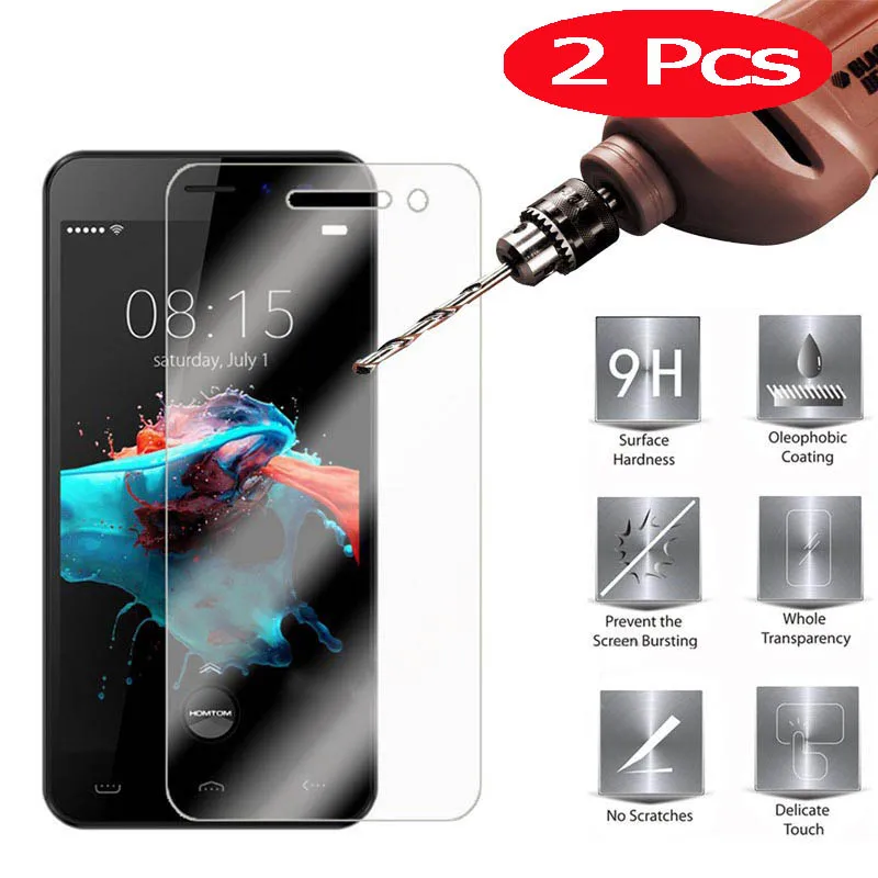 2 шт протектор экрана MRGO для HOMTOM Ht16 закаленное стекло 2.5D 9 H пленка телефона Ht16|screen