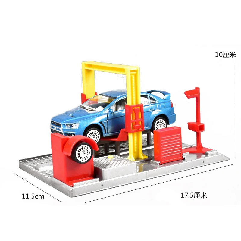 1: 32 автомобиль малыша ремонт парковочные комплекты обучающие игрушки для детей автомобиль треков модель обслуживания для мальчиков DIY