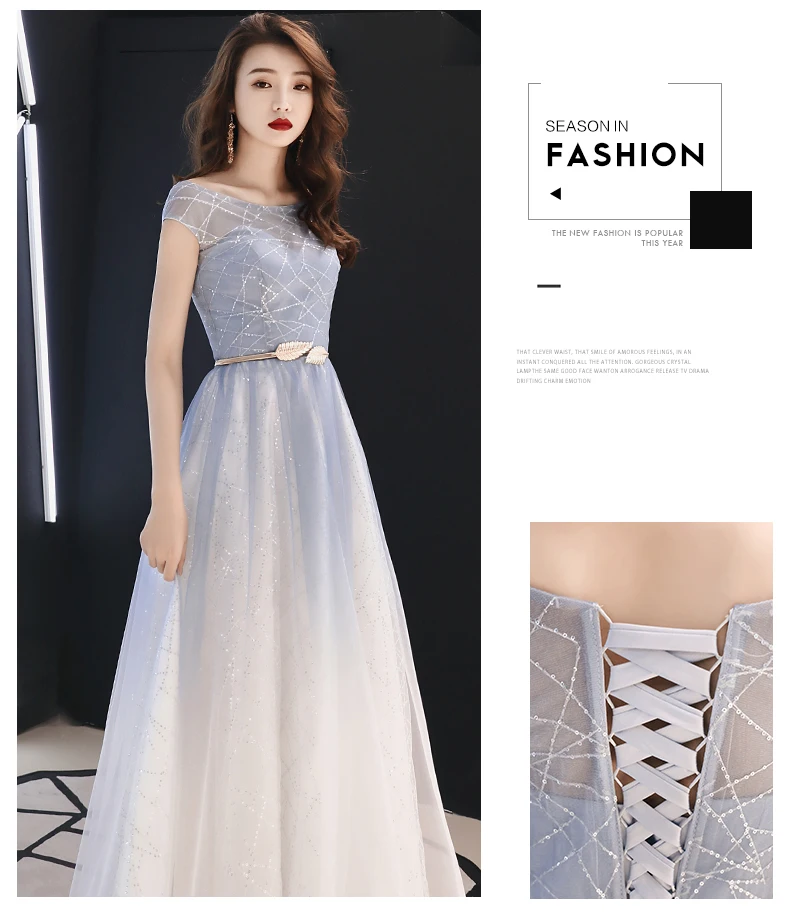 JTN это пряжа noche vestidos formales bastante nueva sirena cuello en O manga corta de encaje apliques tul fiesta vestidos tr