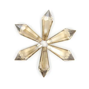 

Cognac Crystal Prism Icicle Pendant 38mm 10pcs/Lot Crystal Lighting Accessories Pendants Crystal Prisms Chandelier Parts