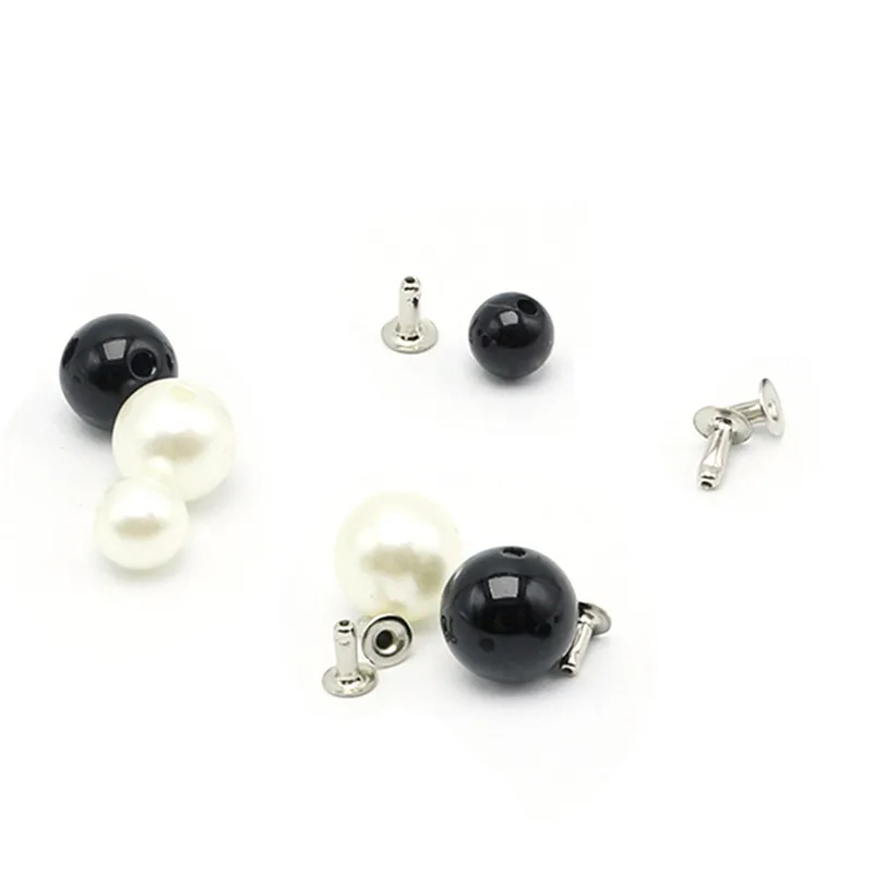 

100PCS Two Colors DIY Rivets Half-Hole Decorative Accessories Custom Repair Pearl Process Base Handicrafts
