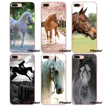 Для iPhone X 4 4S 5 5S 5C SE 6 6S 7 8 плюс samsung Galaxy J1 J3 J5 J7 A3 A5 мягкие прозрачные чехлы крышки пятнистый лошадь