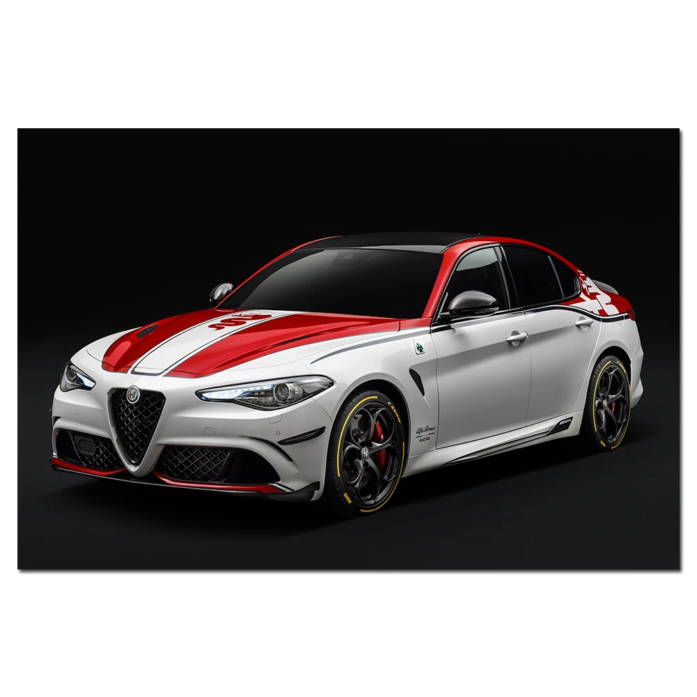 DIY рамка постеры печати на холсте Alfa Romeo Giulia Quadrifoglio Supercar Картина украшение | Дом и