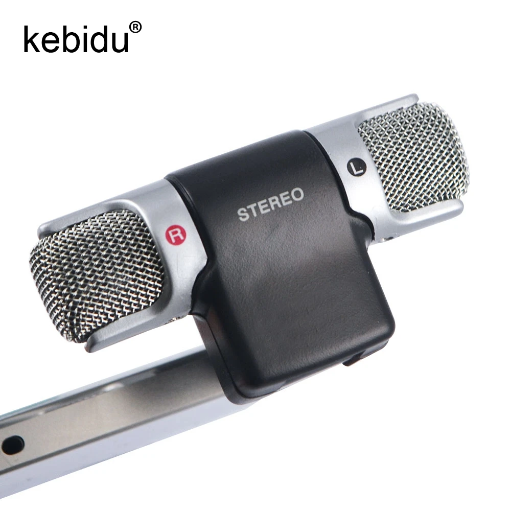 

Kebidu Universal Mini Electric Condenser Stereo Clear Voice Microphone 3.5MM for PC Computer Laptop Tablet