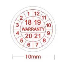 500 шт./лот Гарантия уплотнение этикетка наклейка аннулируется, Если сломана, хрупкая этикетки, диаметр 1 см