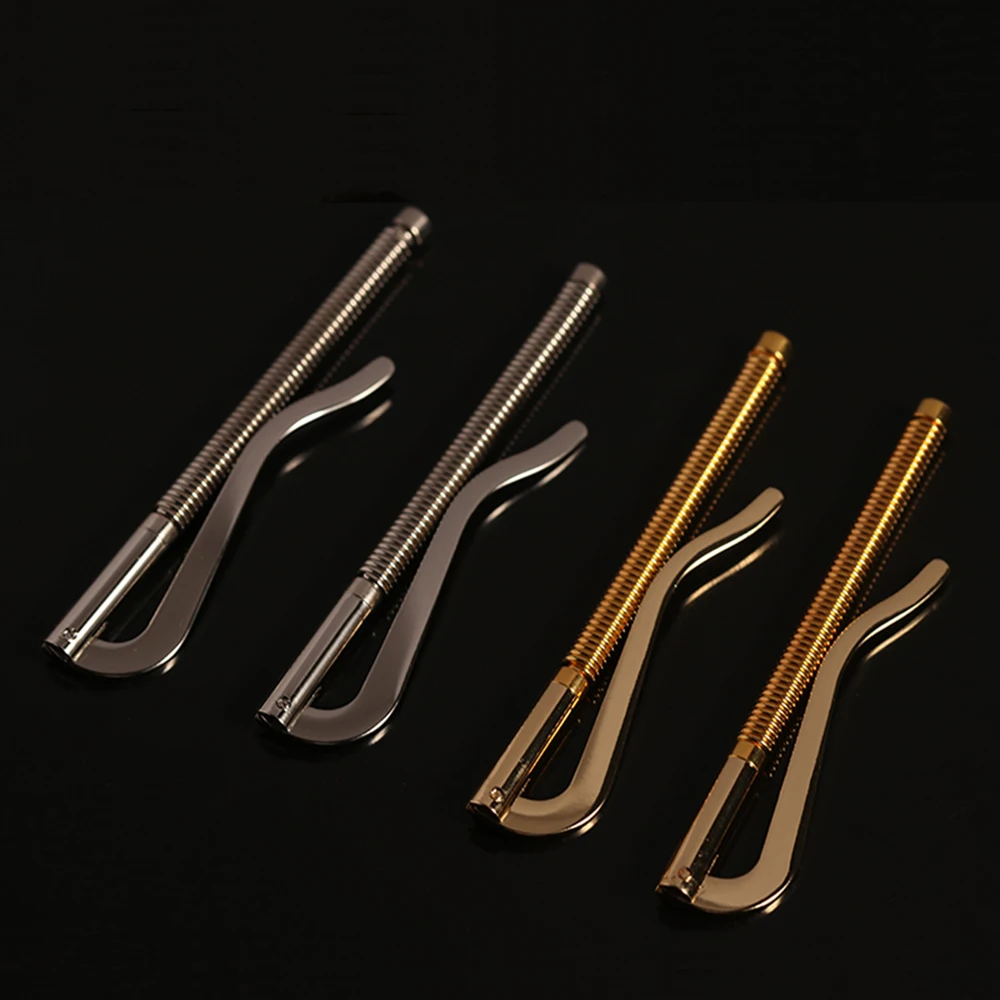 

WUTA High Quality Brass+Stainless Steel Spring Money Clip Bar Slim Leather Wallet Craft Supplie Open Coil Cash Holder Clamp 2pcs