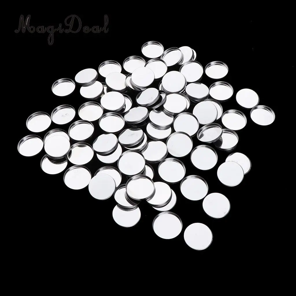 Bulk 100pcs Empty Eyeshadow Powder Eye Makeup Pans for Magnetic Palette Box