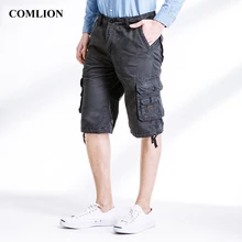 Прохладный хлопок Рубашки домашние Для мужчин военные Стиль бренд Для мужчин шорты-карго мода лето теленок-длина Лидер продаж высокое качество F2