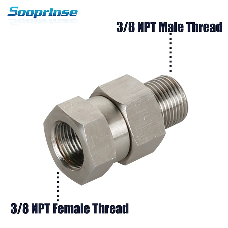 Sooprinse Поворотная шайба под давлением, 3/" NPT Мужской Женский Соединительный фитинг, 4500 фунтов/кв. дюйм нержавеющая сталь Авто инструмент автомойка Новинка