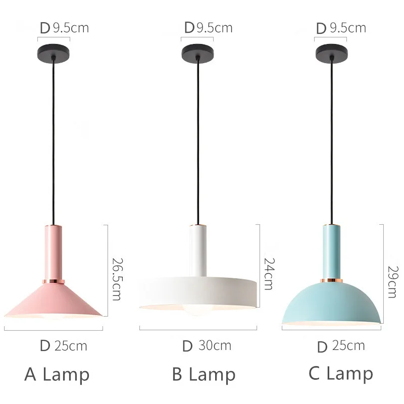 الشمال الفن معكرون مطعم قلادة ضوء ما بعد الحداثة متعدد الألوان المصمم طاولة طعام أضواء السرير دراسة إضاءة داخلية