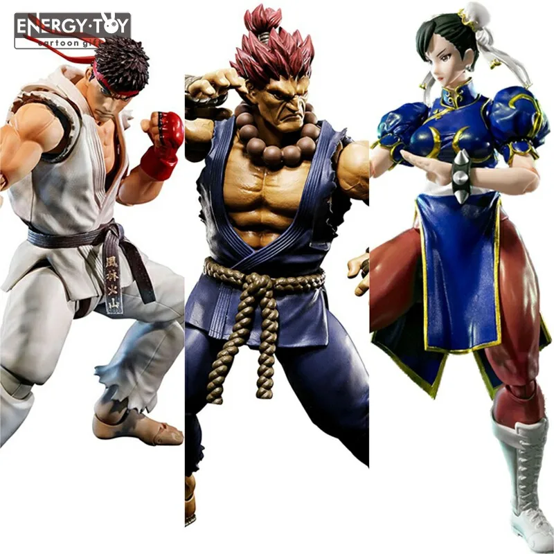 

Street Fighter Akuma Gouki No.05 Hoshi Ryu No.01 Blue Jade Chun Li No.02 PVC action figure doll model toy