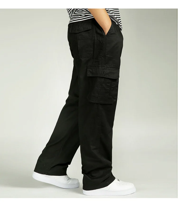 Modis черные брюки карго мужские Pantalon Homme Calca Masculina размера плюс 5XL 6XL хаки военные тактические карго Брюки