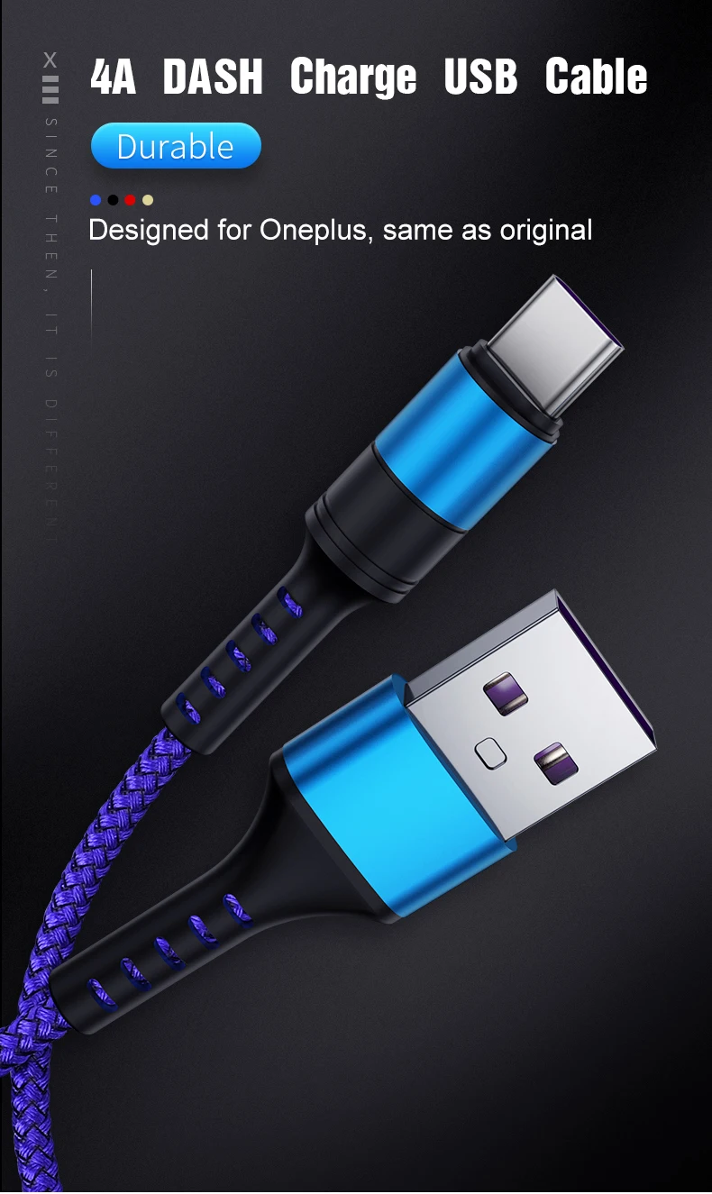 Зарядный кабель 5V 4A для Oneplus USB 3,1 type C, кабель для Oneplus 7 Pro 6T 6 5T 5 3t 3, кабель для передачи данных One plus USB C