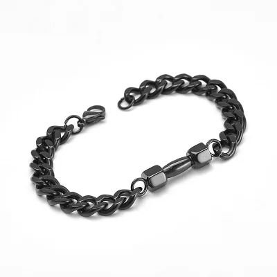 

2019 new men's titanium steel retro bracelet Korean fashion hipster student bracelet wild simple bracelet