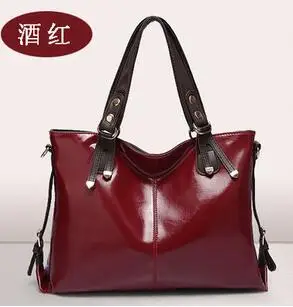 Горячая дизайн новая модная брендовая дамская Сумка Большая объемная женская сумка на плечо - Цвет: Красный