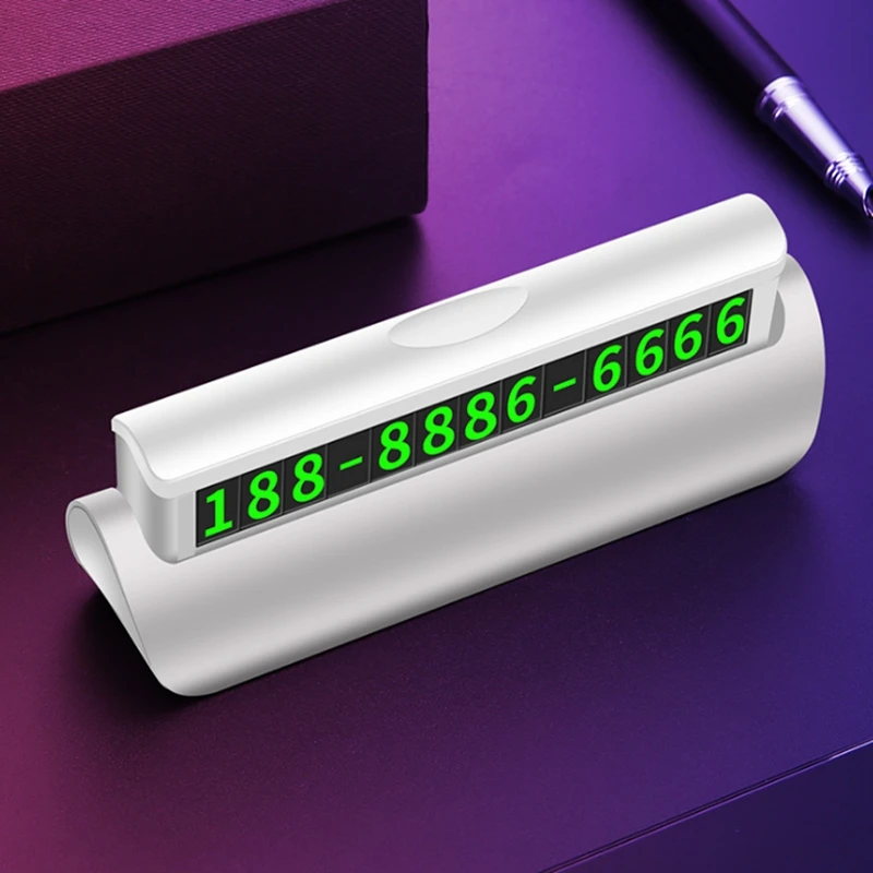 

1 pc Universal Car Luminous Magnetic Temporary Parking Card Night Phone Number Card for Car Stop Parking Sign Notice Number